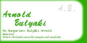 arnold bulyaki business card
