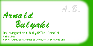 arnold bulyaki business card
